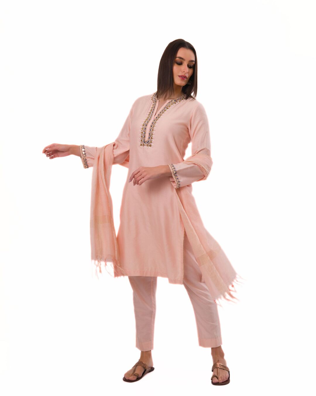 FLORID JEWELLED HAND CRAFTED KURTA SET