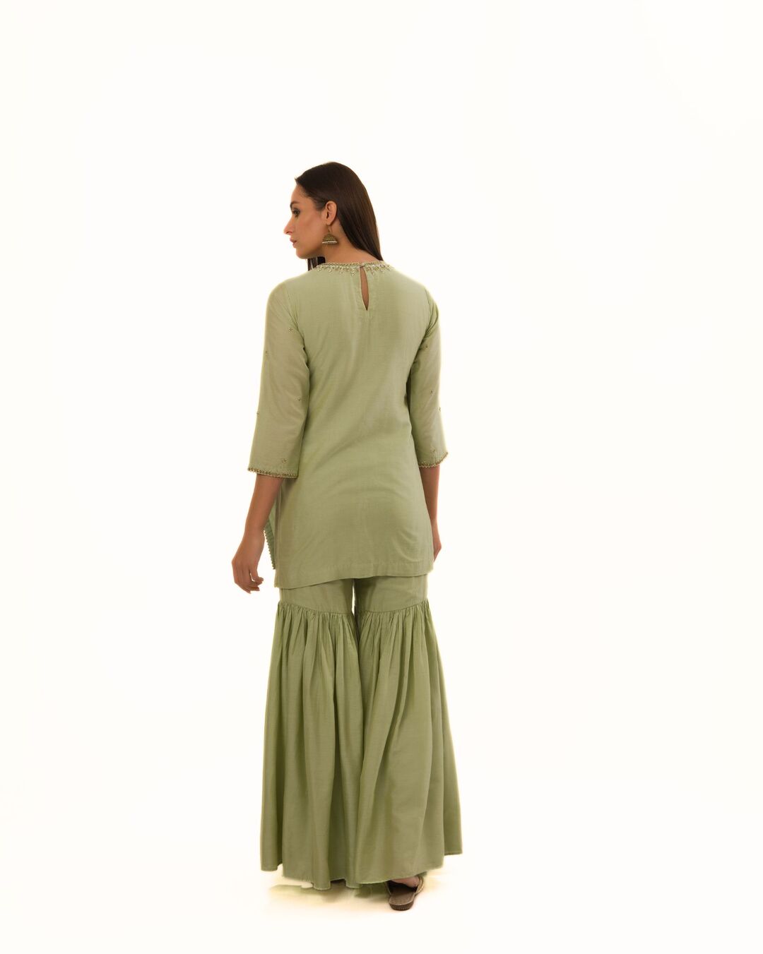 JADEITE HAND EMBELLISHED KURTA SET