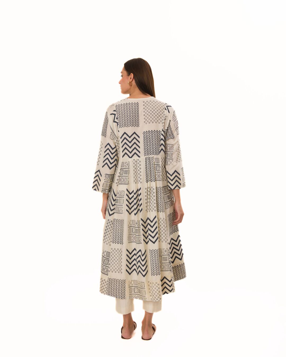 HAND STAMPED LOOSE- FIT TUNIC SET