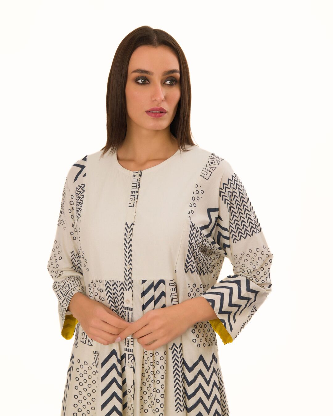 HAND STAMPED LOOSE- FIT TUNIC SET