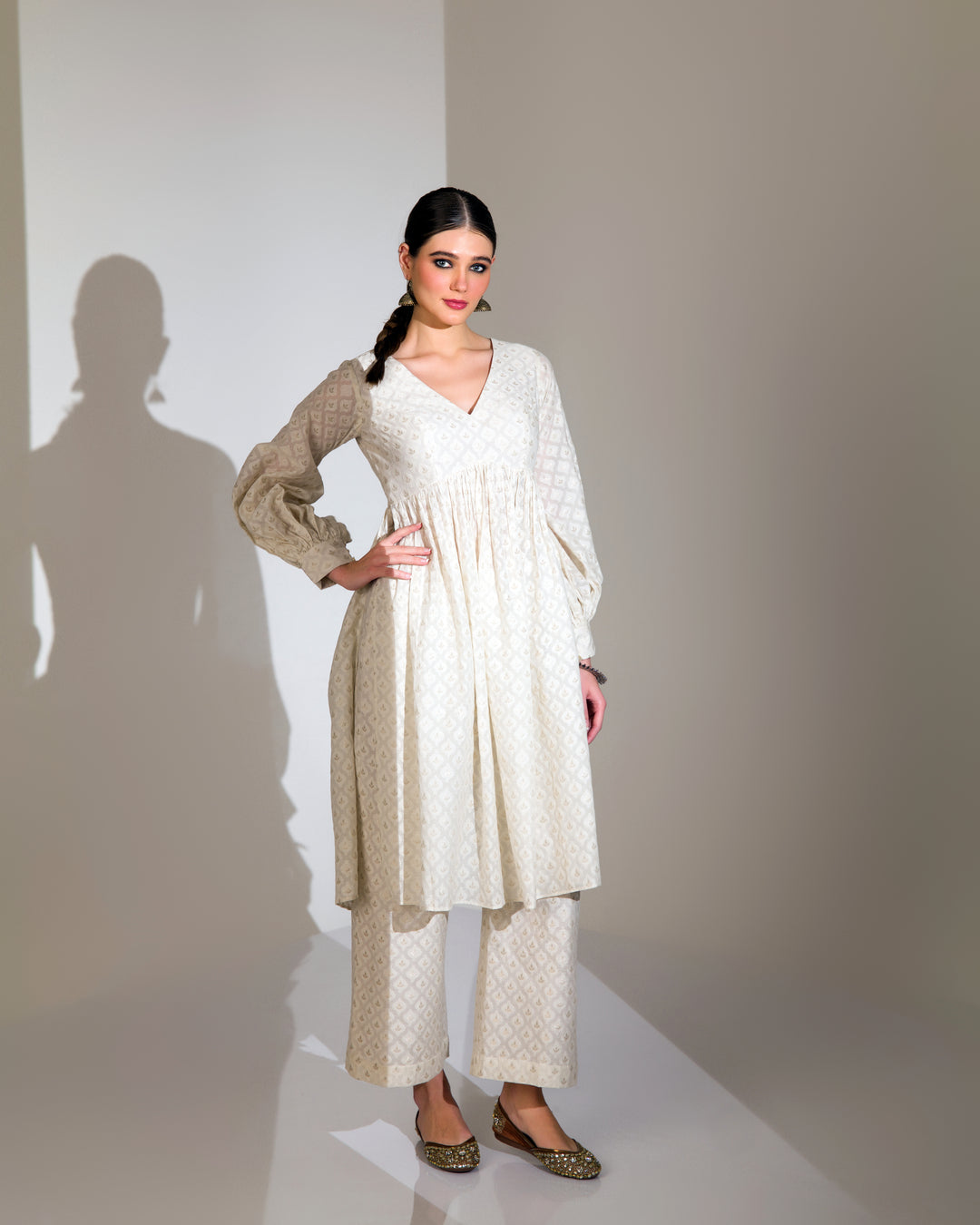 SOPHISTICATED HIGH VOLUME KURTA PLAZZOO SET