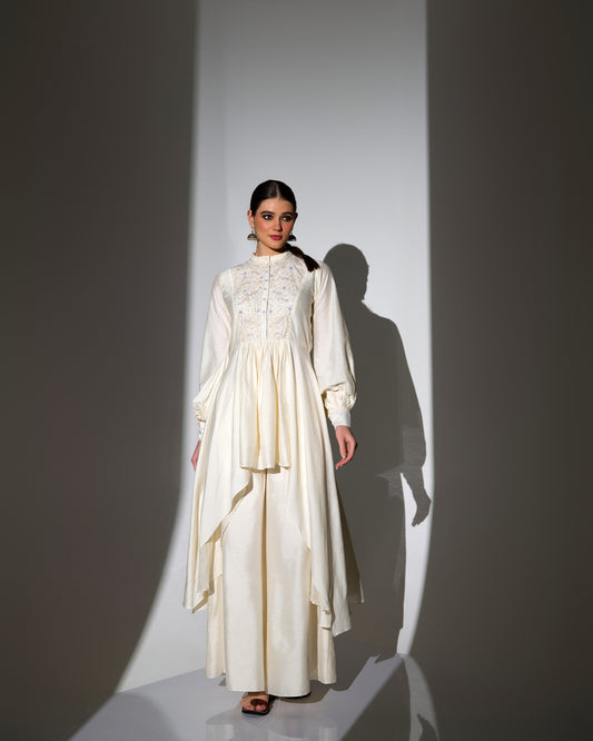 JOYFUL HIGH AND LOW KURTA PALAZOO SET